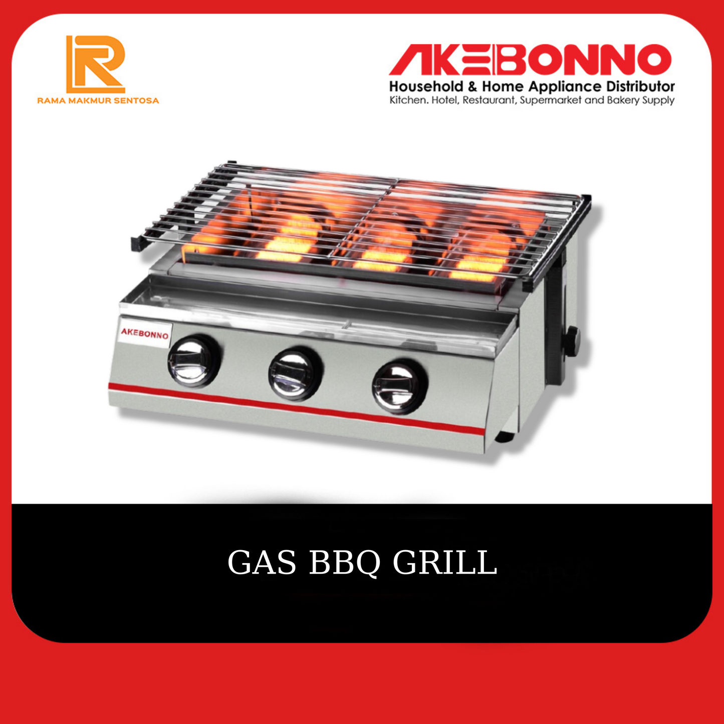 AKEBONNO GAS BBQ GRILL / PEMANGGANG / KOMPOR SOSIS SATE BAKAR TERMURAH