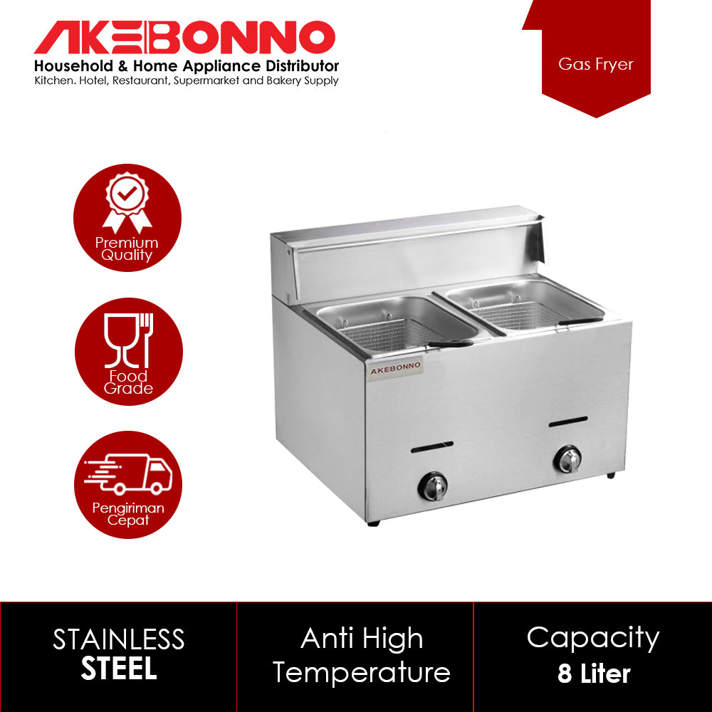 AKEBONNO GAS FRYER DOUBLE SERIES / KOMPOR MESIN PENGGORENGAN GAS