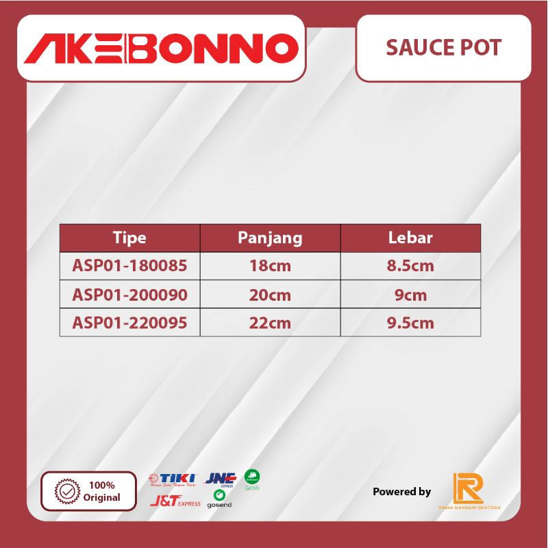 AKEBONNO SAUCE POT / PANCI GAGANG KAYU STAINLESS MULTIFUNGSI SERBAGUNA ( ASP01 )