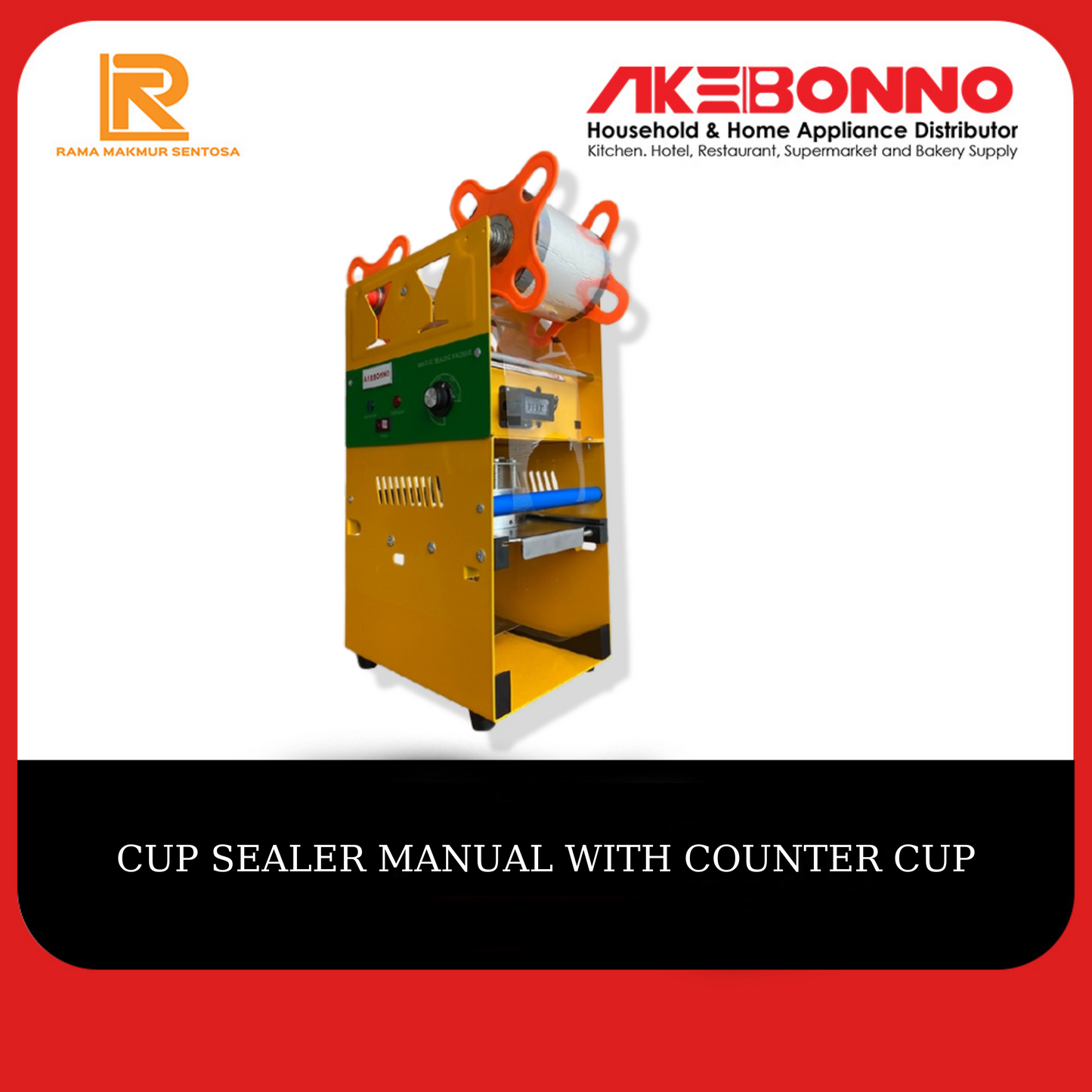 CUP SEALER MANUAL WITH COUNTER CUP