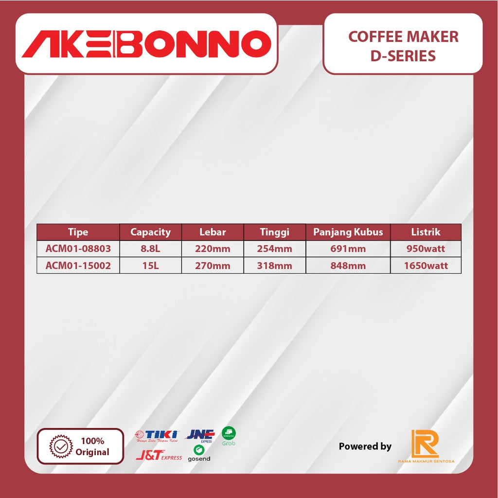 Akebonno Coffee Maker / Water Boiler / Pemanas Kopi ZJ Double Tap Series