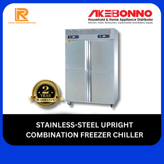 STAINLESS-STEEL UPRIGHT COMBINATION FREEZER CHILLER
