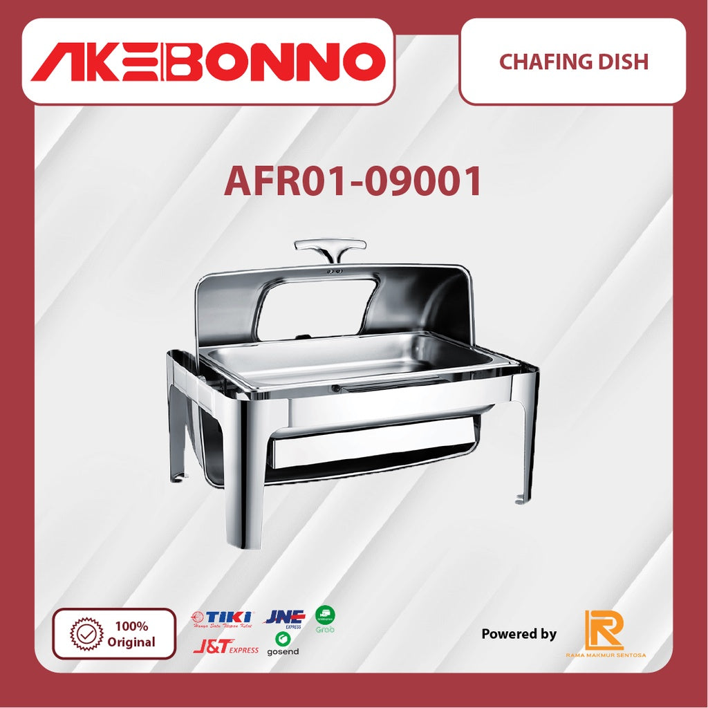 Akebonno Chafing Dish Full Size Roll Top DT-723KS Tebal Tempat Pemanas Makanan Prasmanan Jumbo