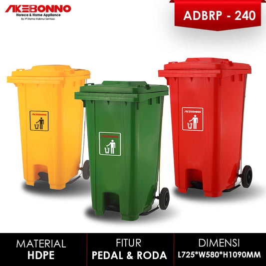 Akebonno Plastic dustbin With Pedal 240 Liter