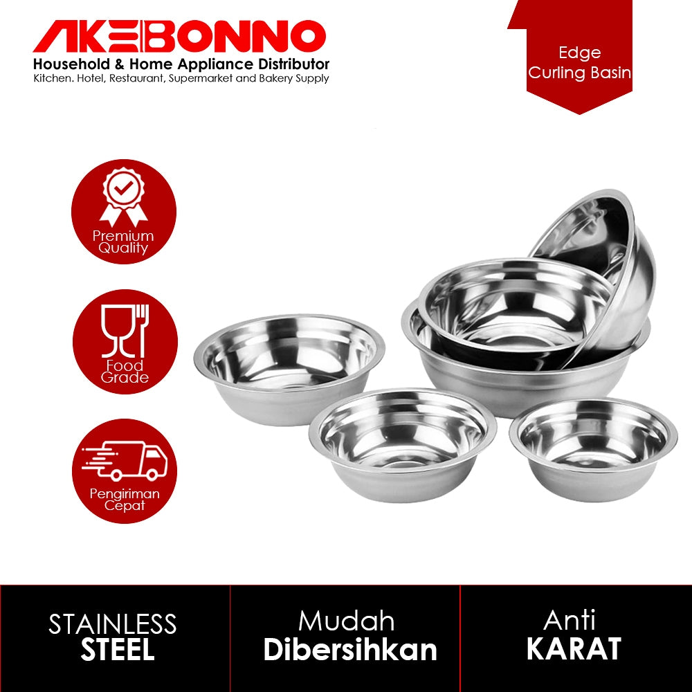 AKEBONNO MIXING BOWL / TEMPAT WADAH SERBAGUNA STAINLESS ANTI KARAT