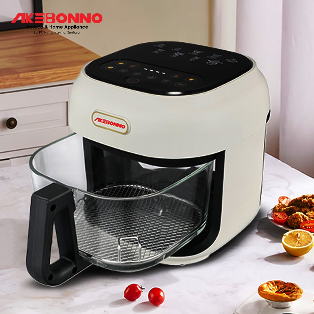 AKEBONNO AIR FRYER DIGITAL LOW WATT 750 W 4.LITER GLASS BOROSILICATE AAF4D